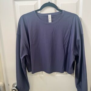 Lululemon NWT Muscle Love Long Sleeve Blue Hat Size 10
